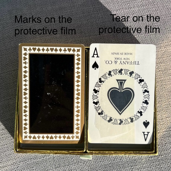 New Tiffany & Co. Vintage Playing Cards Black and White w/Gold Detail New in Box - Picture 5 of 6
